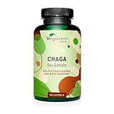 BIO Chaga Pilz Kapseln | Hochdosiert: 600 mg Bio Extrakt (10:1) - 6.000 mg Chaga...