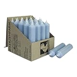 25 Stück Stabkerzen in Displaybox, 100mm x 22mm, Tropffrei, Kerzenfarm Hahn,...