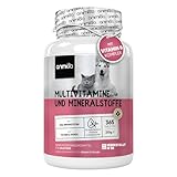 animigo Vitamine für Hunde & Katzen - 365 Multivitamin Tabletten - Mit Vitamin...