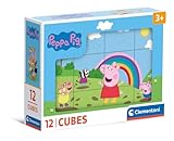 Clementoni Peppa Pig 12 Würfel Puzzle Kinder - Geschicklichkeitsspiel für...