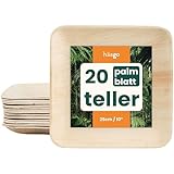 HAAGO Palmblatt Teller Biologisch abbaubare Einwegteller - Umweltfreundliches...