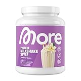 MORE Protein, Vanille-Eiscreme, 600 g, Mix aus Whey Konzentrat und Casein ideal...