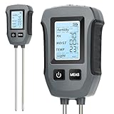 Heemol PH Messgerät 5 in 1, Multifunktionaler Bodentester für Fruchtbarkeit,...