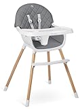 Nukido Hochstuhl Baby Kinderhochstuhl Essstuhl 3in1 Abnehmbares Tablett...