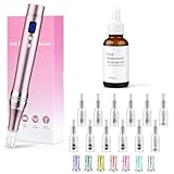 Dessnill Dermapen Elektrische Microneedling Pen Micronadeln Pen 0-2,0mm mit 7...