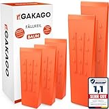 Gakago Fällkeil Set (5er Pack) - Rutschfeste Kunststoffkeile mit Widerhaken...