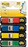 Post-it Index Flags schmal, Packung mit 4 Spendern, 35 Blatt pro Spender, 11, 9...