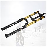 QHYRZE 26 Zoll Fatbike Federgabel Federweg 140MM 4,0'-Reifen MTB-Luftgabel...
