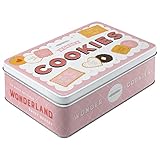 Nostalgic-Art Retro Vorratsdose Flach, 2,5 l, Wonder Cookies – Geschenk-Idee...