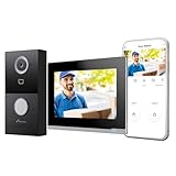 NIVIAN WLAN Video-Türsprechanlage Full HD 1080P mit 7' Touchscreen Monitor,...