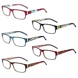 Kerecsen 5 Pack Lesebrille Damen Gute Brillen Hochwertig Mode Federscharniere...