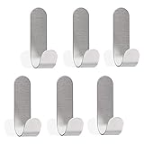 SEBSON Handtuchhalter selbstklebend 6er Set - Edelstahl Klebehaken,...