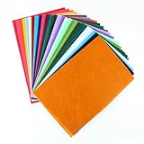 Wenrescry Bastelfilz Set - 40 Farben, A4 Filzplatten - Filzstoff und Vliesstoff...