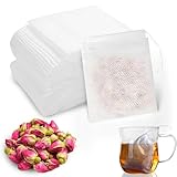 400 Stück Teefilterbeutel 8x10 cm mit Kordelzug – Wiederverwendbare Tee- &...