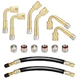 Linkstyle 6 Stück Reifen Ventil Verlängerung Set, Autoventil Kupfer...