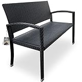 Casaria® Gartenbank Sitzbank Wetterfest Kunststoff 320kg Belastbarkeit...