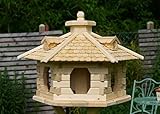 Vogelhaus V16 Natur Holzschindeldach (Größe riesig XXL, Dach Holzschindeln...