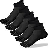 QUPOLPOL 5 Paar Zehensocken Herren – Atmungsaktive Sportsocken mit Fünf Zehen...