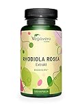 Rhodiola Rosea Kapseln Vegavero | Premium Rohstoff RhodioLife | 3% Rosavin & 1%...