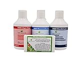 MIBO Spar Set Aquarium Pflege 3 x 500ml +Algenradierer Wasseraufbereiter...