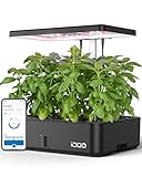 iDOO WiFi Hydroponisches Anzuchtsystem, Smart Garden mit LED-Pflanzenlampe,...