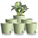 Homeuouz 6er Set Selbstbewässerungstopf – 15cm Blumentöpfe mit...