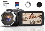 Videokamera 4K Camcorder HD 80MP IR-Nachtsicht Vlogging Kamera für YouTube,...