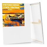 Koncci 2er-Set Leinwand zum Bemalen, 50x70CM Keilrahmen Leinwand Groß, Weiße...