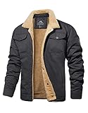 MAGCOMSEN Herren Militär Jacke Dick Übergangsjacke Outdoor Wanderjacke Cargo...