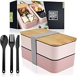 Moritz & Moritz Bento Box Kinder in Pink – Perfekte Lunchbox für Kinder und...