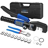 VORXEON 8 Tons Hydraulische Crimpzange Presszange 4-70 Mm²/12A-2/0AWG 9 Sätzen...