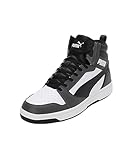 PUMA Unisex Rebound V6 Sneaker, White Black-Shadow Gray, 42 EU