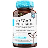 Omega 3 2000 mg – Reines Fischöl aus NACHHALTIGEM Fischfang - HOCHDOSIERT mit...