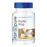 Fair & Pure® - Kupfer 2mg - Kupferbisglycinat - vegan - 120 Kupfer-Tabletten