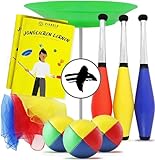 Diabolo Freizeitsport Jonglier-Set für Kinder und Erwachsene mit Jonglage...