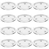 Belle Vous Klare Kerzenteller Glas (12er Pack) - Kerzenhalter Kerzenuntersetzer...