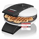 Cloer 1621 Waffeleisen für klassische Herzwaffeln, 930 W, Waffelgröße 15,5...