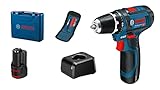 Bosch Professional 12V System Akkuschrauber GSR 12V-15 (inkl. 2x2.0Ah Akku,...