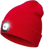 COTOP Mütze mit licht, Herren Wintermütze led, Weich Laufmütze Damen, Unisex...