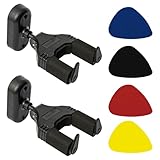 Gitarrenständer 2-teilig mit 4 Plektren Gitarrenhalter Wandmontage...