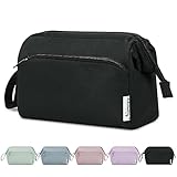 Narwey Große Schminktasche Reißverschlusstasche Make-up-Tasche Reise-Kosmetik-Organizer für Frauen Mädchen(Schwarz)