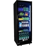 ZORRO Getränkekühlschrank ZKB 360 schwarz Flaschenkühlschrank Kühlschrank...