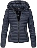 Navahoo Damen Steppjacke XS-XXL leichte Übergangsjacke mit abnehmbarer Kapuze,...