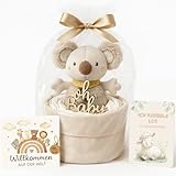 Windeltorte Mädchen & Junge mit Koala Greifling - Boho Vintage [Handmade] -...