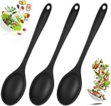 3 Stück Kochlöffel Silikon Rührlöffel, 27.6cm Antihaft Silikonlöffel,...