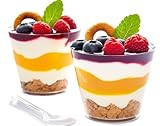 pafnisoin Dessertgläser Plastik 50 Stück 150ml Wiederverwendbarer Eisbecher...