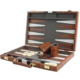 Backgammon Set 15' Klassisches Backgammon Brettspiel Tragbares Reise Strategie...