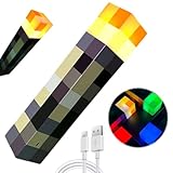 Lampe Fackel Wandlampe, 4 Farben Wall Fackel Nachtlicht 28cm 3D Craft Fackel...