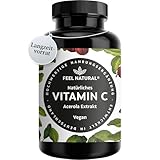 Natürliches Vitamin C - Aus der Acerola Superfrucht - 180 vegane Kapseln im 6...