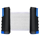 flintronic Ausziehbares Tragbares Tischtennisnetz für Jeden Tisch, Tragbar Ping...